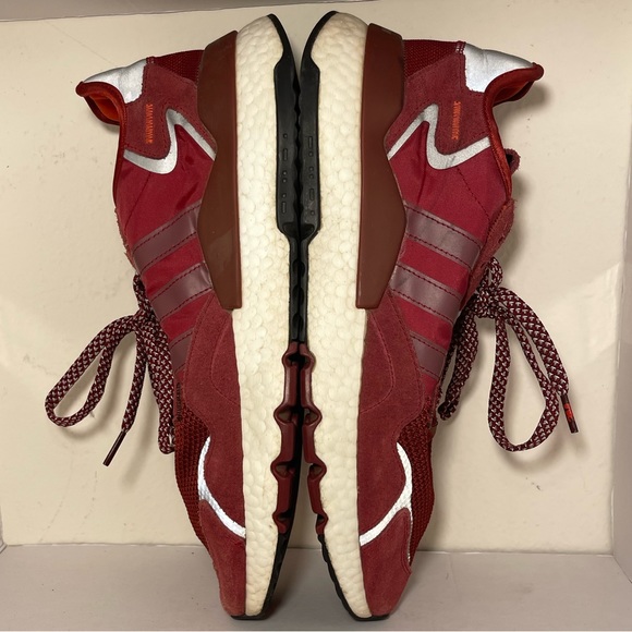 Size 12 - Men’s Adidas Nite Jogger x Scotchlite 3M Burgundy 2019. - Picture 3 of 8
